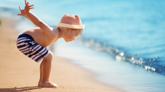 baby at the beach