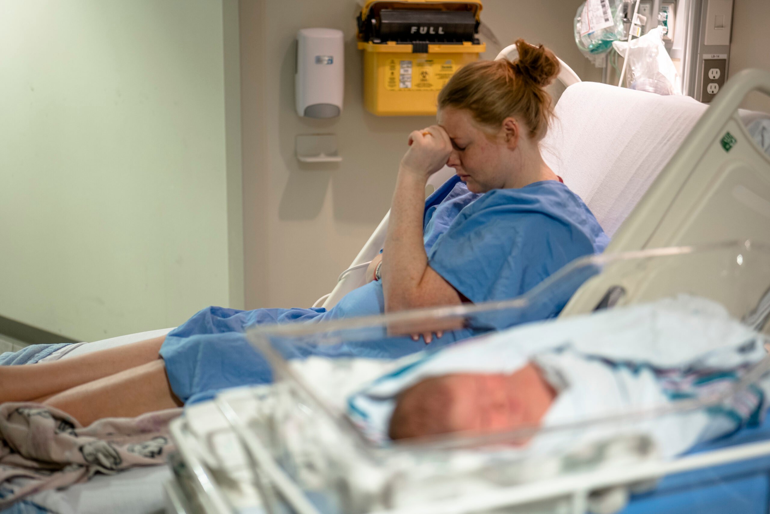 New mother dealing with post partum depression