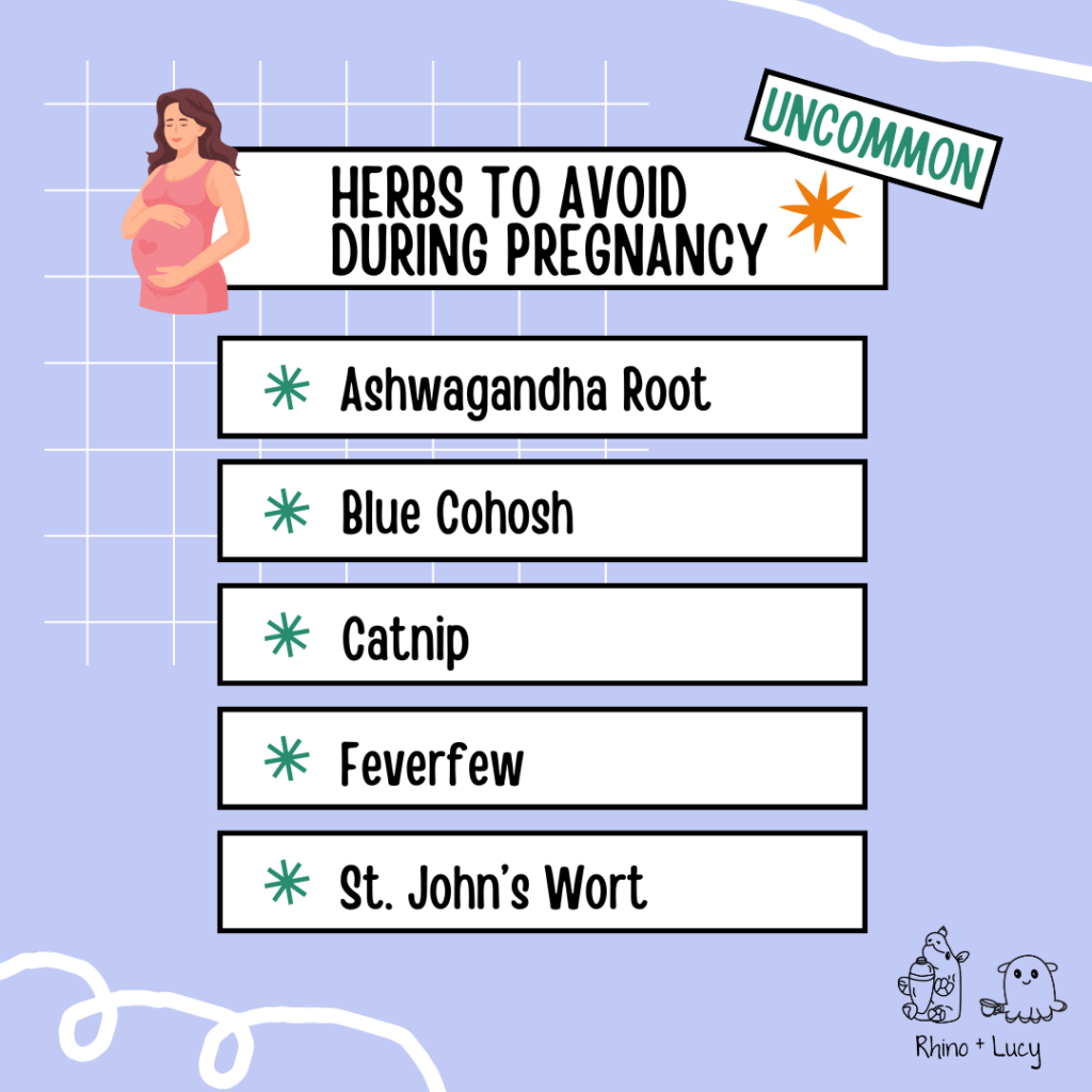 uncommon herbs to avoid during pregnancy